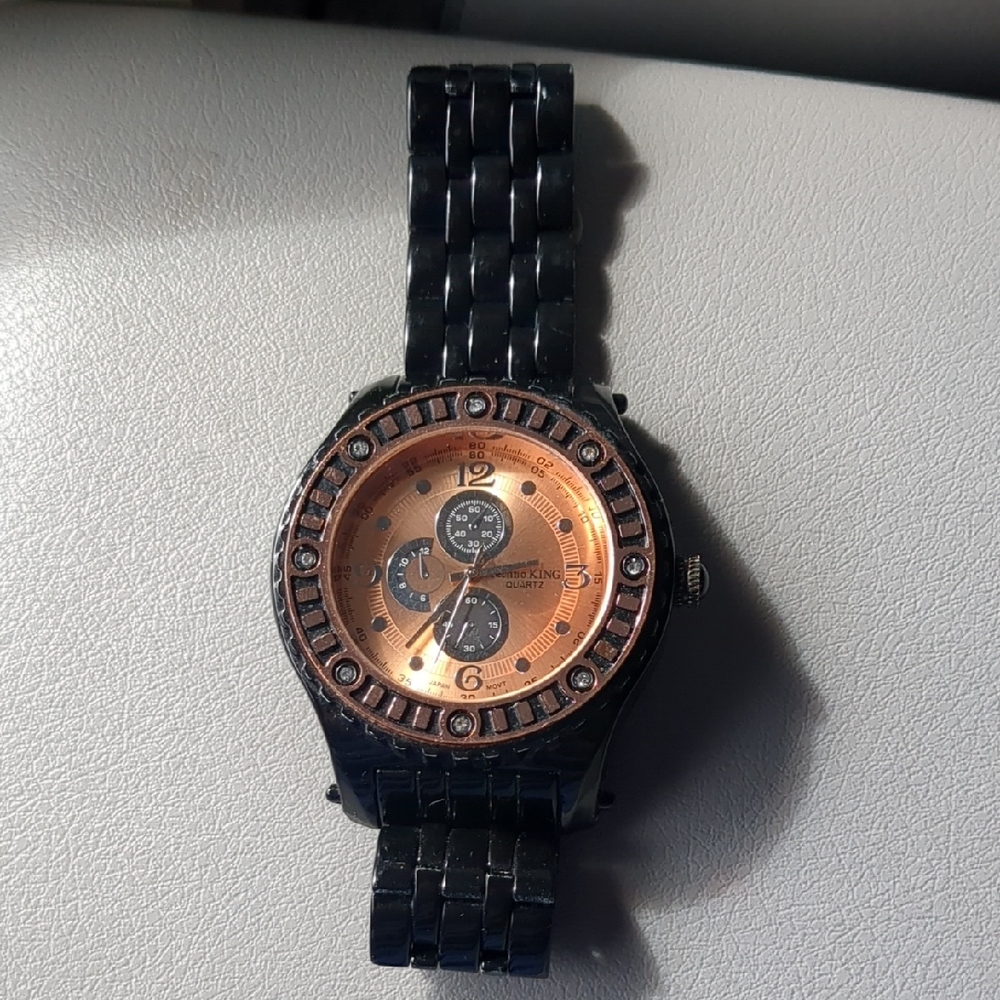 Black and Copper Men's Watch